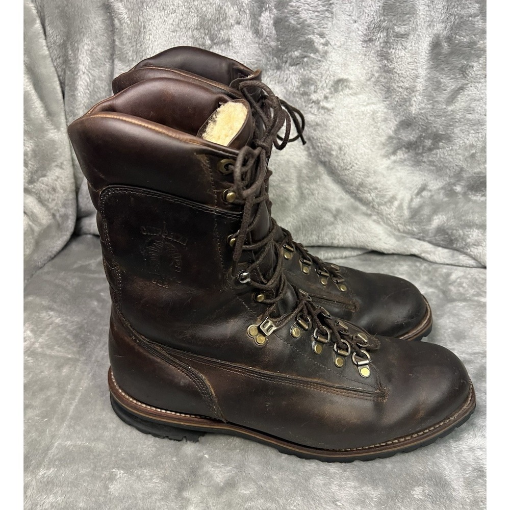 Chippewa Full sheep skin insulation made in USA Leather Soft Toe Size 13 Boots - Picture 1 of 9